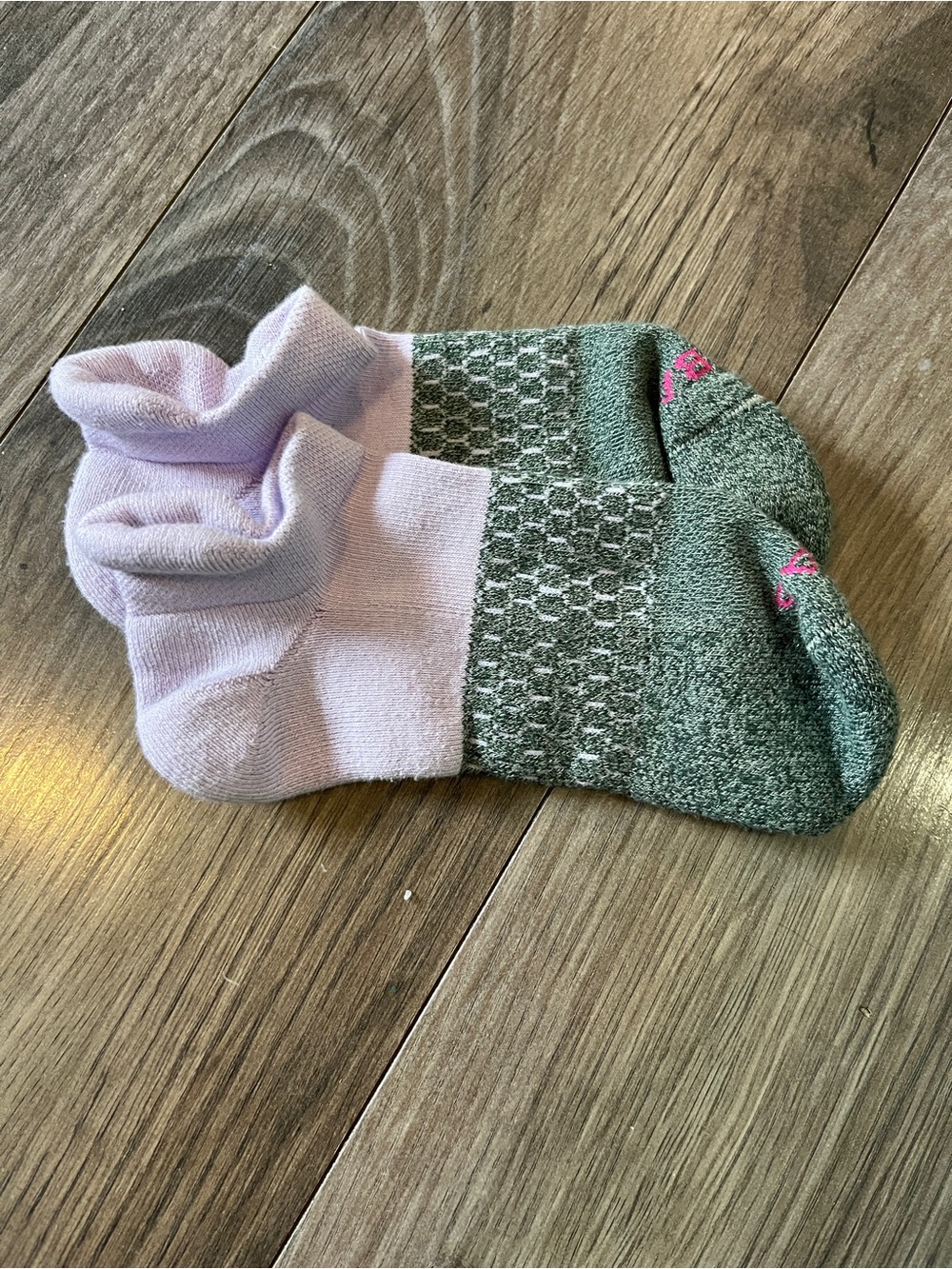 Bombas Lavender and Olive Green ankle Socks